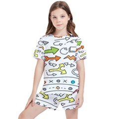 Desktop Pattern Art Graphic Design Kids  T-Shirt And Sports Shorts Set