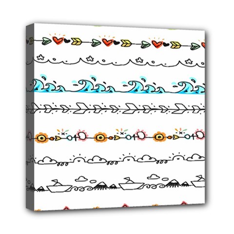 Decoration Element Style Pattern Mini Canvas 8  X 8  (stretched) by Hannah976