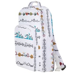 Decoration Element Style Pattern Double Compartment Backpack