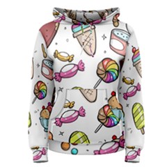 Doodle Cartoon Drawn Cone Food Women s Pullover Hoodie by Hannah976