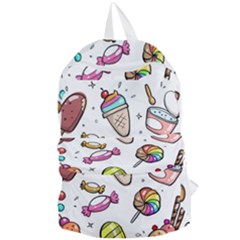 Doodle Cartoon Drawn Cone Food Foldable Lightweight Backpack