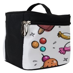 Doodle Cartoon Drawn Cone Food Make Up Travel Bag (small) by Hannah976