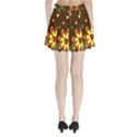 Floral Hearts Brown Green Retro Pleated Mini Skirt View2