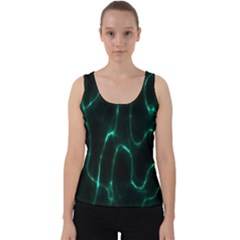 Green Pattern Background Abstract Velvet Tank Top by Hannah976