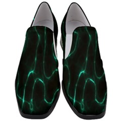 Green Pattern Background Abstract Women Slip On Heel Loafers by Hannah976
