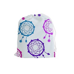 Dreamcatcher Dream Catcher Pattern Drawstring Pouch (large) by Hannah976