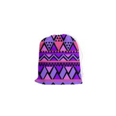 Seamless Purple Pink Pattern Drawstring Pouch (xs) by Hannah976