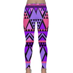 Seamless Purple Pink Pattern Lightweight Velour Classic Yoga Leggings by Hannah976