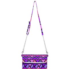 Seamless Purple Pink Pattern Mini Crossbody Handbag by Hannah976