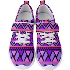 Seamless Purple Pink Pattern Men s Velcro Strap Shoes by Hannah976