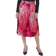 Mosaic Structure Pattern Background Classic Velour Midi Skirt 