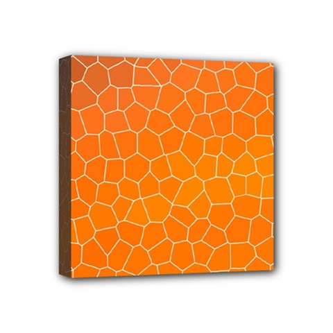 Orange Mosaic Structure Background Mini Canvas 4  x 4  (Stretched)