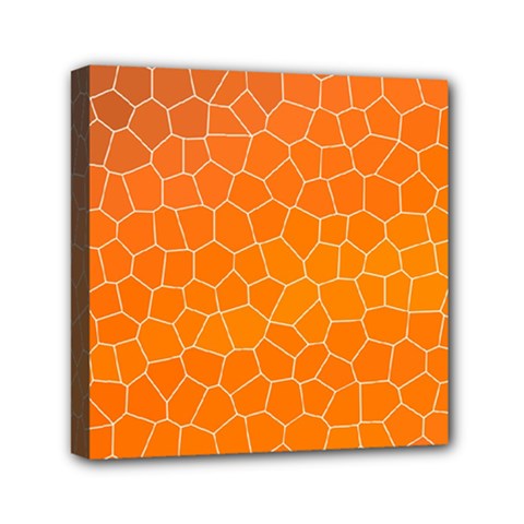 Orange Mosaic Structure Background Mini Canvas 6  x 6  (Stretched)