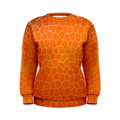 Orange Mosaic Structure Background Women s Sweatshirt