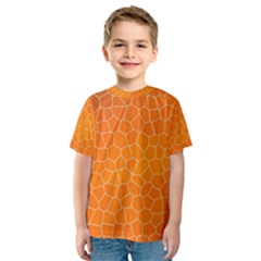 Orange Mosaic Structure Background Kids  Sport Mesh T-Shirt