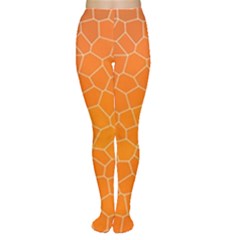 Orange Mosaic Structure Background Tights