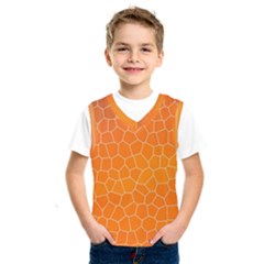 Orange Mosaic Structure Background Kids  Basketball Tank Top