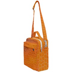 Orange Mosaic Structure Background Crossbody Day Bag