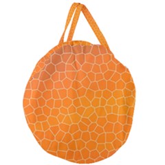 Orange Mosaic Structure Background Giant Round Zipper Tote