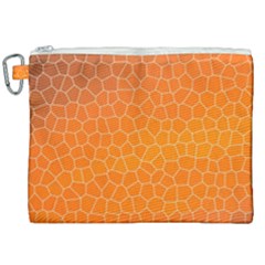 Orange Mosaic Structure Background Canvas Cosmetic Bag (XXL)
