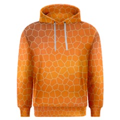 Orange Mosaic Structure Background Men s Overhead Hoodie