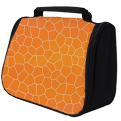 Orange Mosaic Structure Background Full Print Travel Pouch (Big)