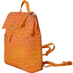 Orange Mosaic Structure Background Buckle Everyday Backpack