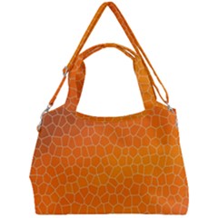 Orange Mosaic Structure Background Double Compartment Shoulder Bag