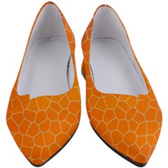 Orange Mosaic Structure Background Women s Block Heels 