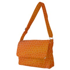 Orange Mosaic Structure Background Full Print Messenger Bag (M)