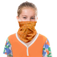 Orange Mosaic Structure Background Face Covering Bandana (Kids)