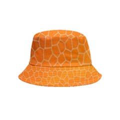 Orange Mosaic Structure Background Inside Out Bucket Hat (Kids)