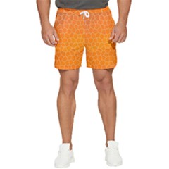 Orange Mosaic Structure Background Men s Runner Shorts