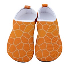 Orange Mosaic Structure Background Women s Sock-Style Water Shoes