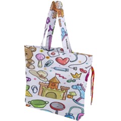 Baby Equipment Child Sketch Hand Drawstring Tote Bag