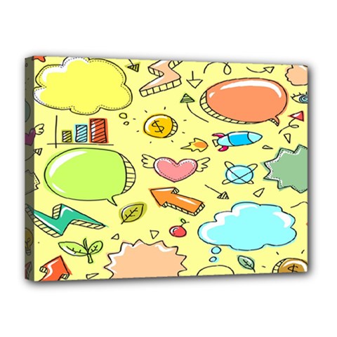 Cute Sketch Child Graphic Funny Canvas 16  X 12  (stretched)