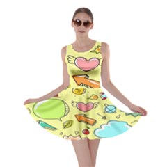 Cute Sketch Child Graphic Funny Skater Dress by Hannah976