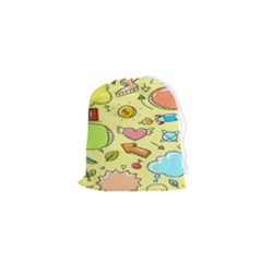 Cute Sketch Child Graphic Funny Drawstring Pouch (xs)