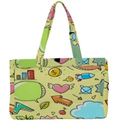 Cute Sketch Child Graphic Funny Canvas Work Bag by Hannah976