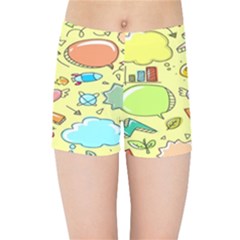 Cute Sketch Child Graphic Funny Kids  Sports Shorts by Hannah976