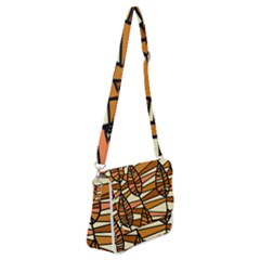 Autumn Leaf Mosaic Seamless Shoulder Bag With Back Zipper