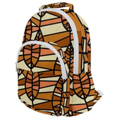 Autumn Leaf Mosaic Seamless Rounded Multi Pocket Backpack by Hannah976