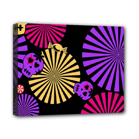 Seamless Halloween Day Of The Dead Canvas 10  X 8  (stretched) by Hannah976