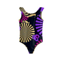 Seamless Halloween Day Of The Dead Kids  Frill Swimsuit