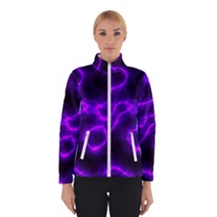 Purple Pattern Background Structure Women s Bomber Jacket