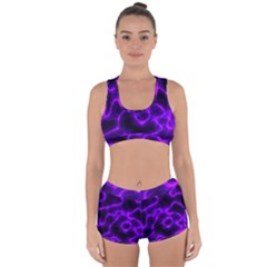 Purple Pattern Background Structure Racerback Boyleg Bikini Set by Hannah976