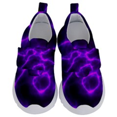 Purple Pattern Background Structure Kids  Velcro No Lace Shoes