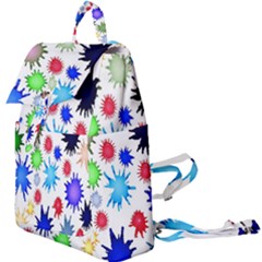 Inks Drops Black Colorful Paint Buckle Everyday Backpack