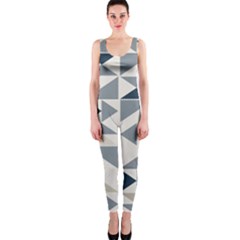 Geometric Triangle Modern Mosaic One Piece Catsuit