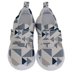 Geometric Triangle Modern Mosaic Kids  Velcro No Lace Shoes